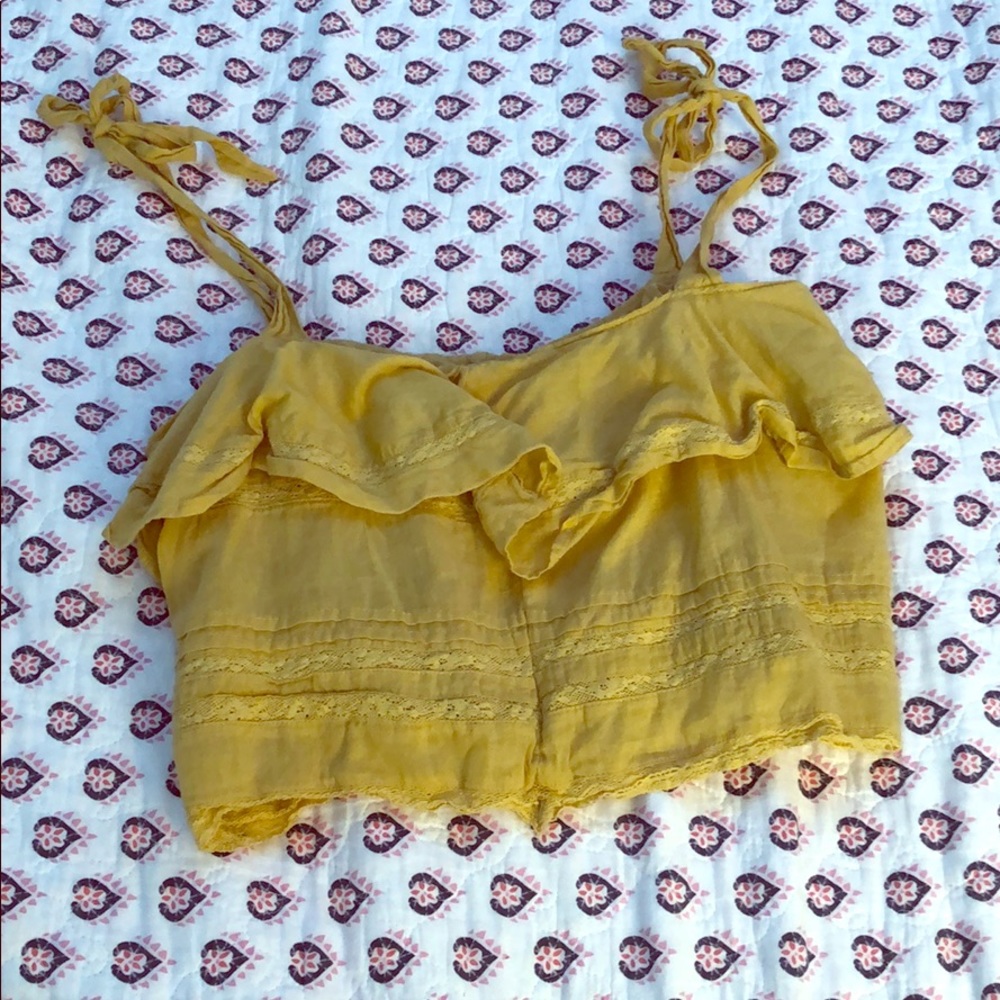 Urban outfitter yellow crop top